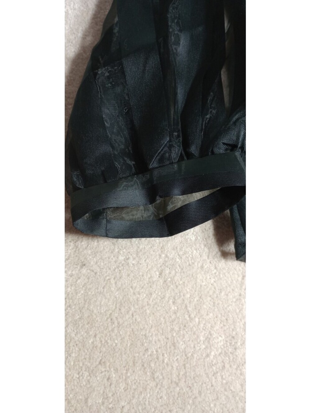 Kaktus Jacket Womens Black Stripe Sheer Organza Fairy Formal Event Artsy Gala XL - Picture 7 of 16